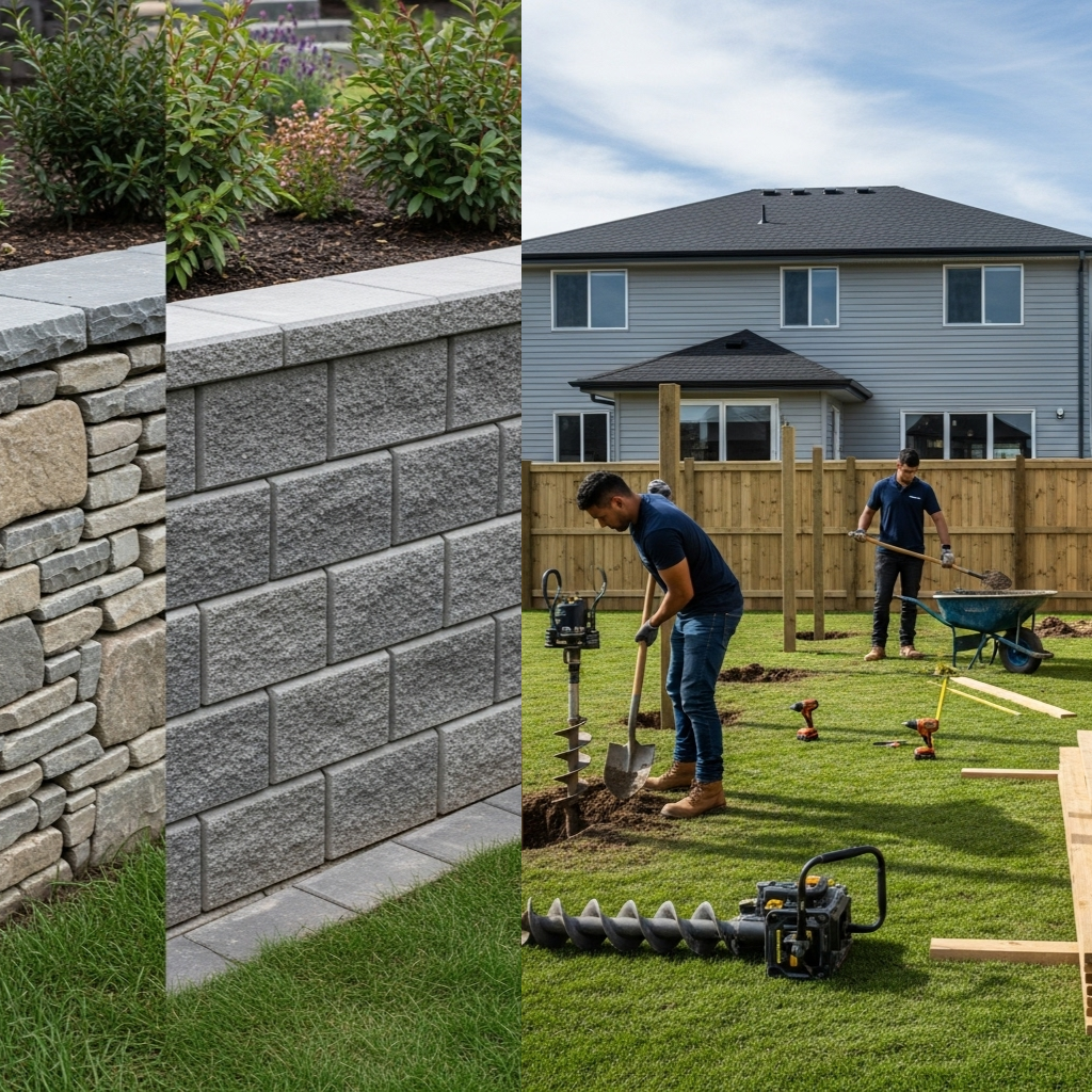 Retaining walls and Fence installation