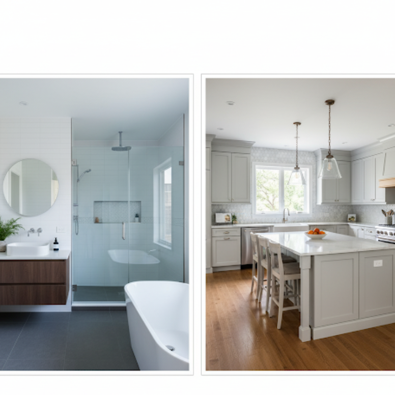 Bathroom remodel,Kitchen renovation